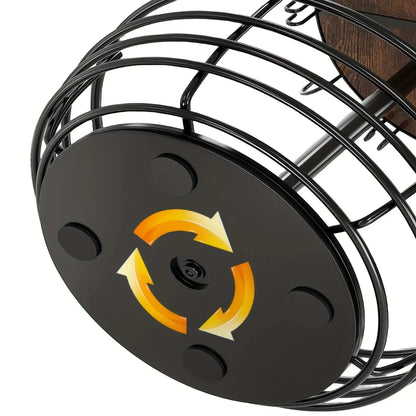 360° Double-Layer Commercial Coffee Bar Counter - Rotating Storage Rack with 8 Hooks | 22 Lbs Load Capacity, Suitable for Mugs/Condiments/Fruit | Rust-Resistant Steel Material, Ideal for Parties, Holidays, and New Year'S Gifts Shelf